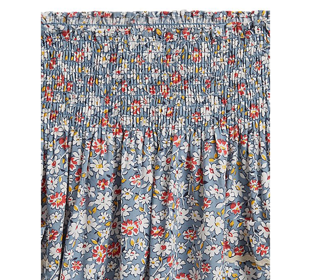 Polo Ralph Lauren Girls' 7-16 Floral Smocked Poplin Skirt