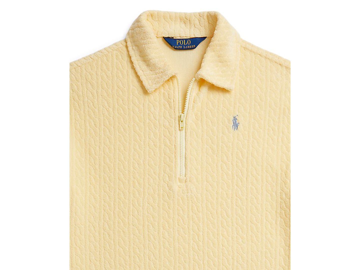 Платье Polo Ralph Lauren Cable Terry Cover-Up Polo Collar Dress для девочек, цвет: Жёлтый — фото 3