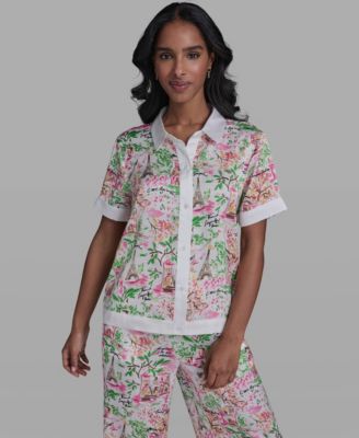 Women's Collared Short-Sleeve Top