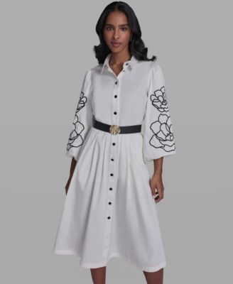 Women's Collared Button Up Dress