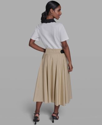 Women's Collared Short-Sleeve Blouse Top