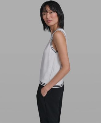 Women's Crew Neck Sleeveless Tank Sweater