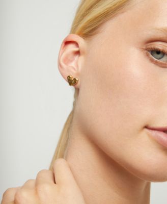 18K Gold Plated Heart Shaped Earrings