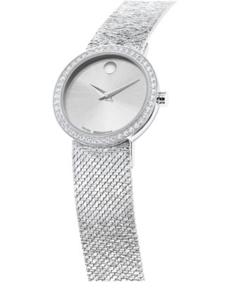 Women's Museum Velura Lab Grown Diamond Swiss Quartz Stainless Steel Watch, 25mm