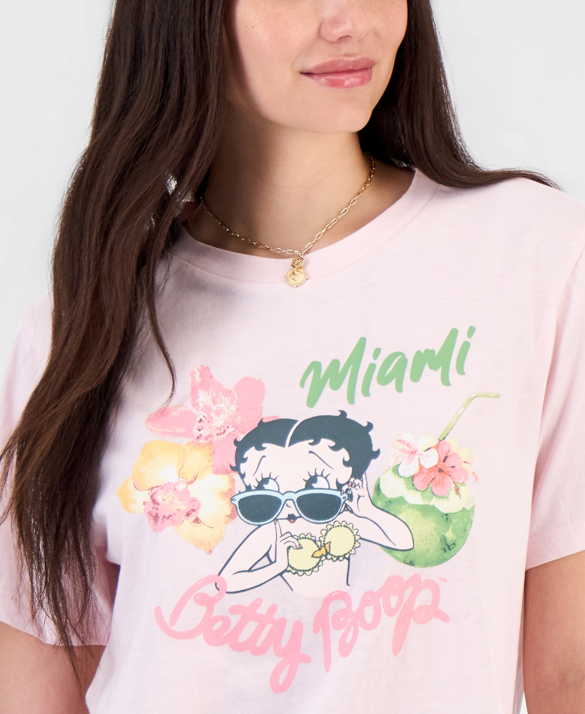 Grayson Threads, The Label Juniors' Betty Boop Miami Graphic T-Shirt