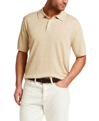 Men's Short-Sleeve Collared Polo Sweater
