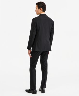 Men's Slim-Fit Wool-Blend Stretch Suit Separates with Vest