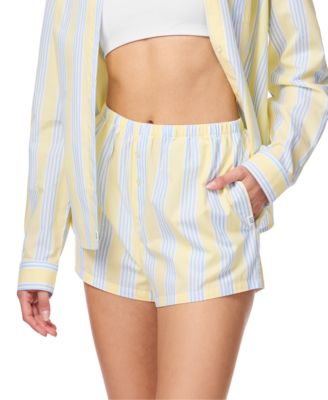 Women's Poplin Pull-On Sleep Shorts