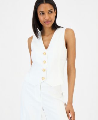 Women's Starfish-Button Vest