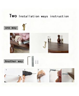 Two-Tier Wall Floating Shelf with Roman Columns for Home Decor