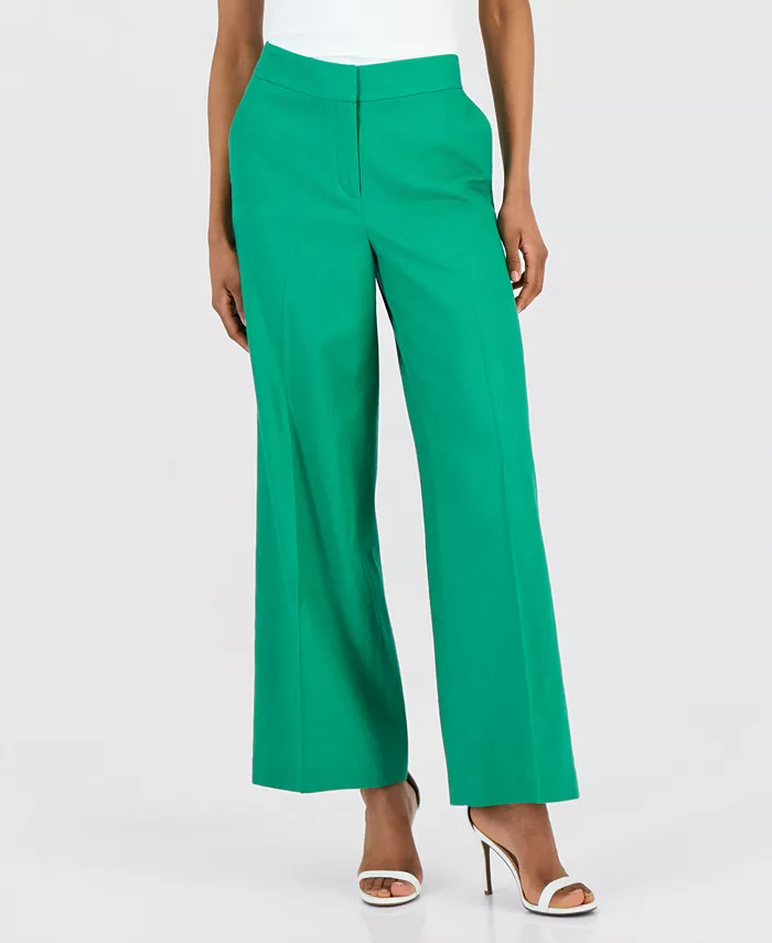 ASL Petite Mid-Rise Wide-Leg Pants - thumbnail 4