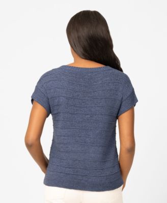 Women's Textured Stripe Sweater