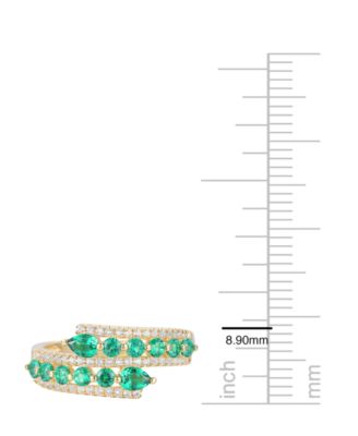 Lab-Grown Ruby (1-1/8 ct. t.w.) & Lab-Grown White Sapphire (1/3 ct. t.w.) Ring in 14k Gold Over Sterling Silver