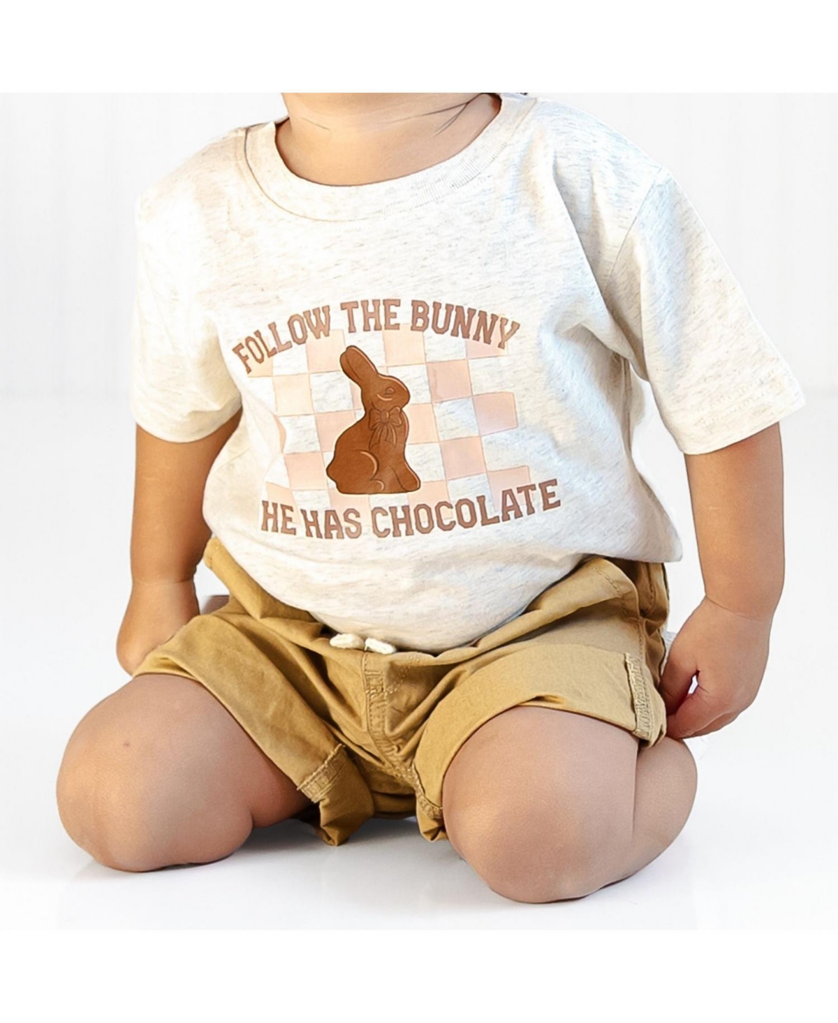 Sweet Wink Toddler Boys Easter Chocolate Bunny Short Sleeve T-Shirt