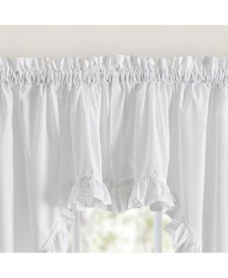 Classic Narrow Ruffle 3" Rod Pocket Swag Curtain Panel 86" X 38"