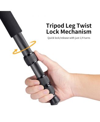 A254C4 4-Section Carbon Fiber Travel Tripod/Monopod with Ball Head