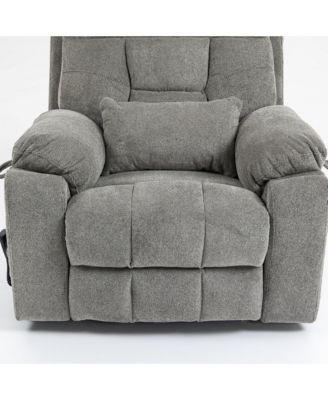 Velvet Electric Lift Recliner with Heating & Massage, Power Lift Sofa Chair with 2 Pocket Cup Holders, 2 Remote Controls,Dual OKIN Motors