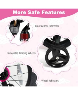 Mecale Kids Bike for 3-7 Years Old Boys and Girls 12 Inch Children Bicycle-Pink 12 Inch