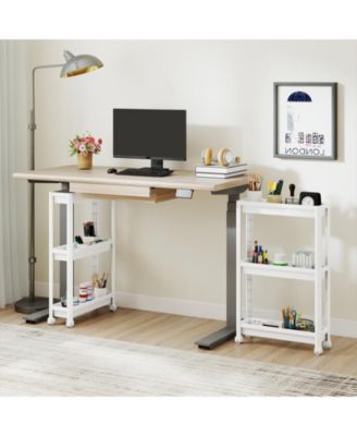 3-Tier Slim Rolling Storage Cart 2-Pack with Wheels, Mobile Bathroom Organizer