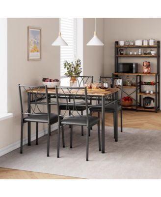 Kitchen Table WhizMax 5 Pcs Dining Table Set for Dining Room, Home Office, Living Room