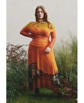 Women's Plus Size Photo Real Mesh Dress