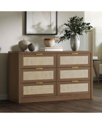 53-Inch Rattan Storage Dresser