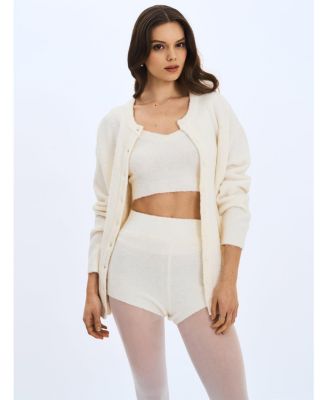 Women's Orla Wool-Blend Ribbed Knit Cardigan