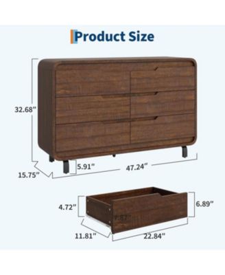 Dresser for Bedroom with 5 Drawers,Chest of Drawers with Large Wood Storage Dresser, TV Stand for Bedroom, Nursery, Living Room, Hallway