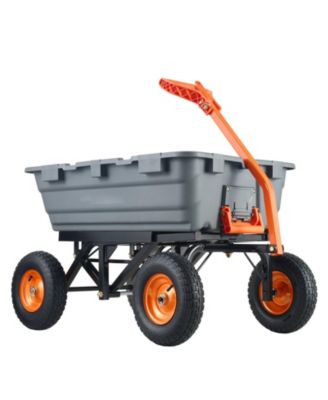 Heavy-Duty Dump Cart with 1500 lbs Capacity & Large Wheels