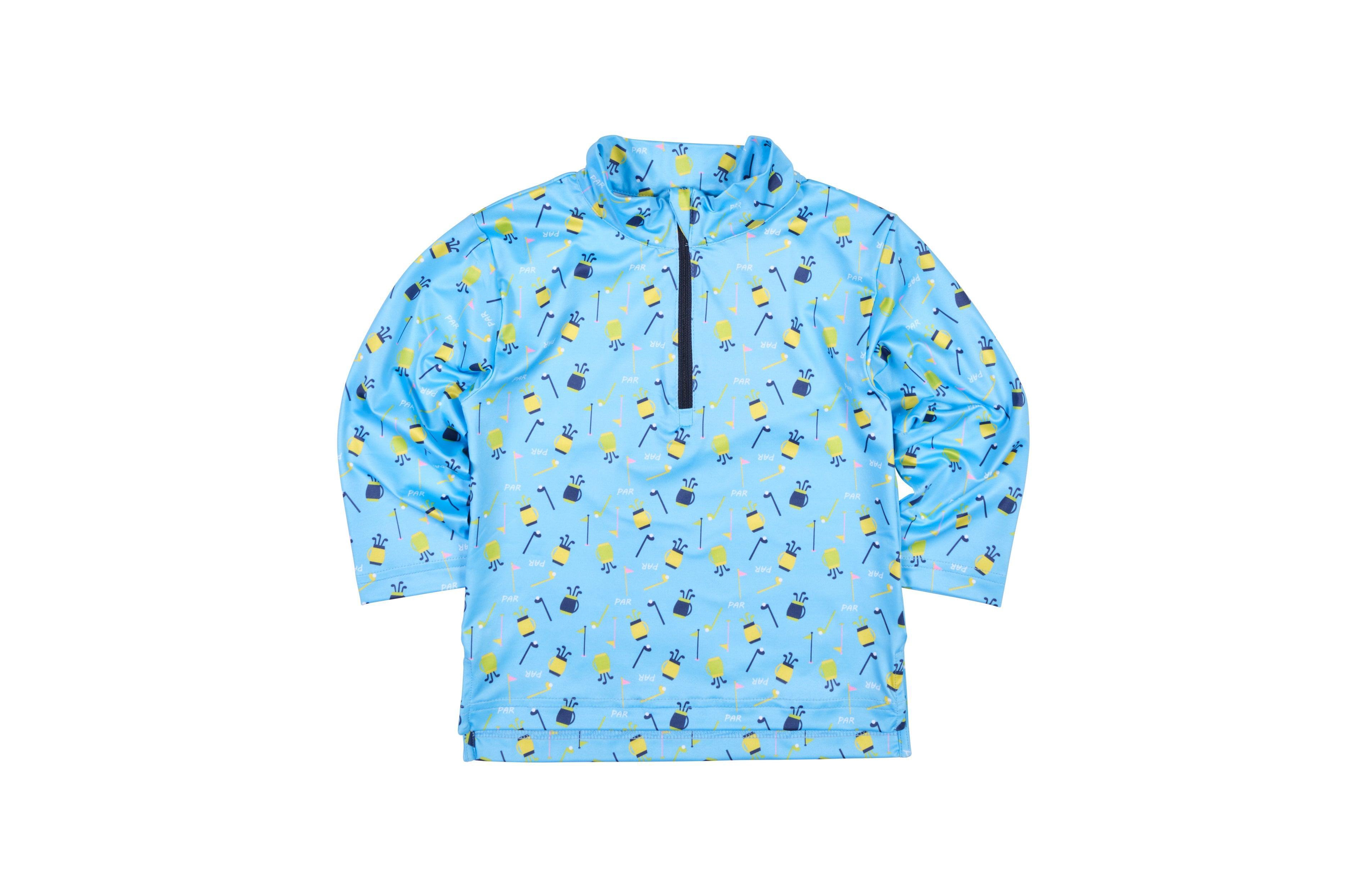 Florence Eiseman Baby Boy Golf Print Performance Knit Half Zip