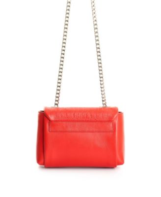 Leather Crossbody Bag with Clasp Closure System