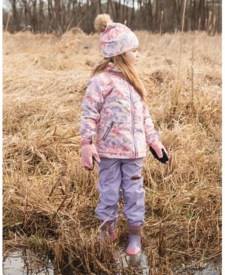 Big Girls Two-Piece Mid-Season Outerwear Set Flower Print