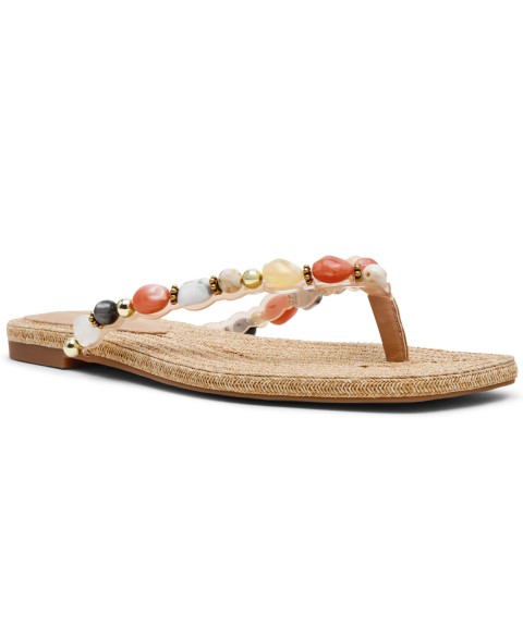 Женские Steve Madden Women's Marble Embellished Square Toe Thong Sandals