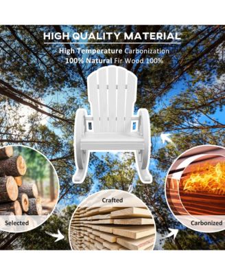 Slatted Design Adirondack Rocking Chair