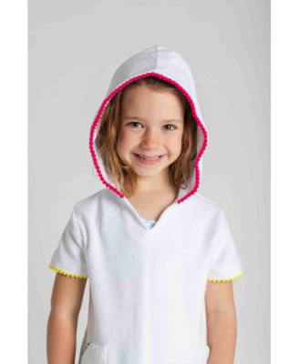 Baby Girl Terry Coverup With Pom Poms