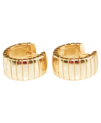 Sculptura Gold-Tone Cuff Hoop Earrings