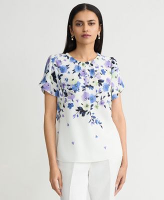 Women's Tulip Sleeves Crewneck Top