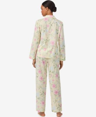 Long-Sleeve Notch Collar Pajama Set