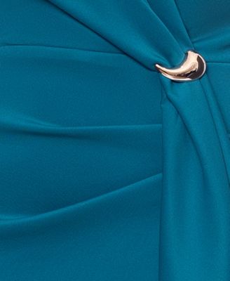 Plus Size V-Neck Peacock Dress