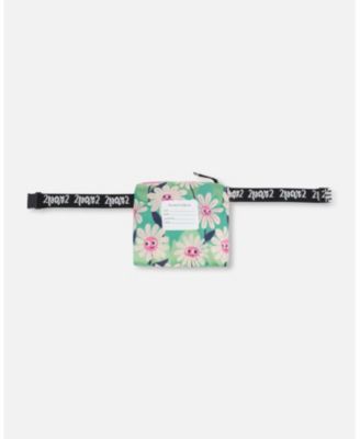 Toddler Packable Windbreaker in Polyester Smiling Flower Print