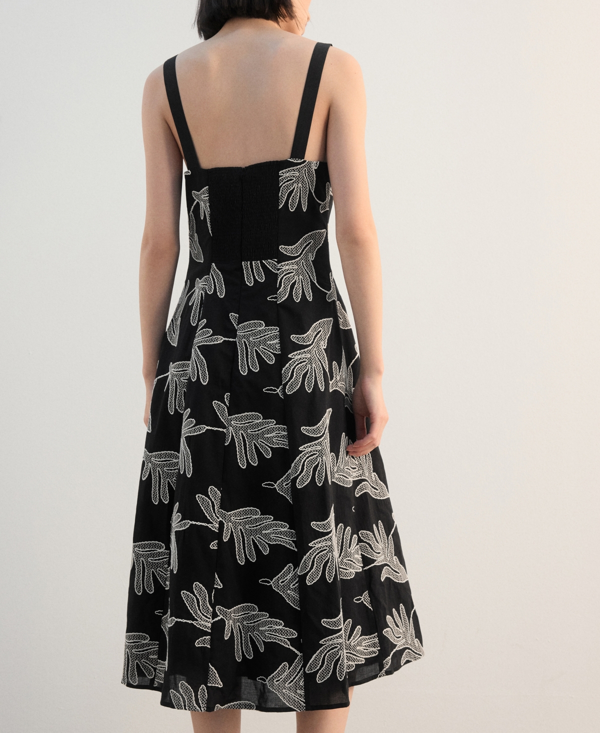 Mango Women's Floral Embroidery Dress