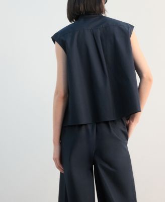 Women's Sleeveless Cotton Shirt