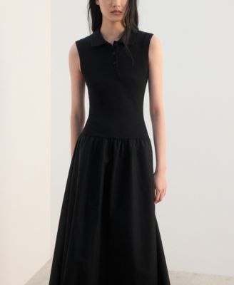 Women's Polo Collar Mixed Dress