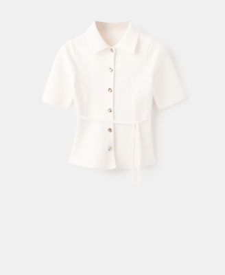 Women's Polo Collar Knitted Jacket