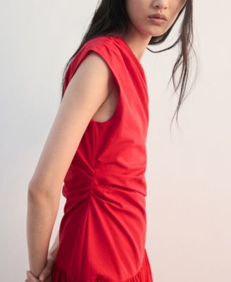 Women's Asymmetrical Pleated Dress