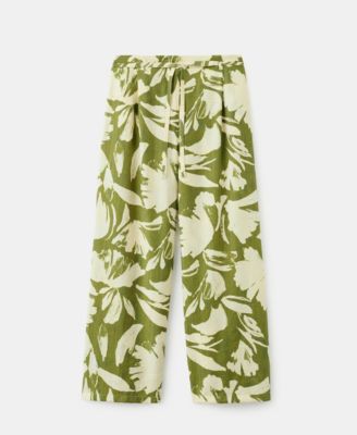 Women's Floral Print Straight Pants