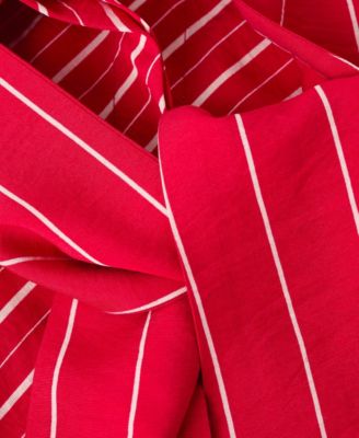 Women's Scarf Striped Blouse