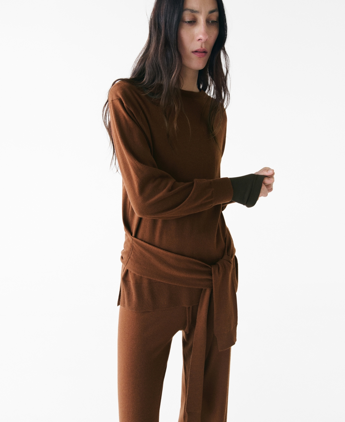 Mango Women's Wool Blend Knot Sweater