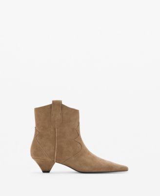Women's Kitten Heel Suede Ankle Boots