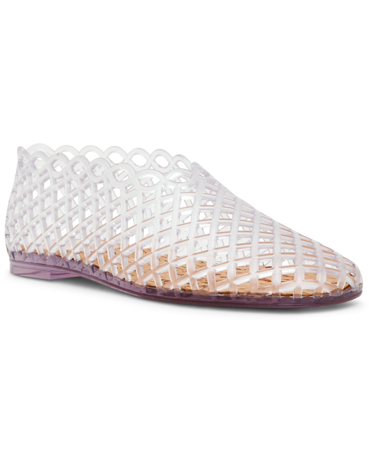 Женские балетки Steve Madden Grove Caged Jelly Slip-On Flats, цвет: Прозрачный — фото 10